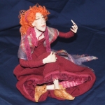 Портретная кукла - Гордость. Цернит, текстиль. Высота 270 мм.